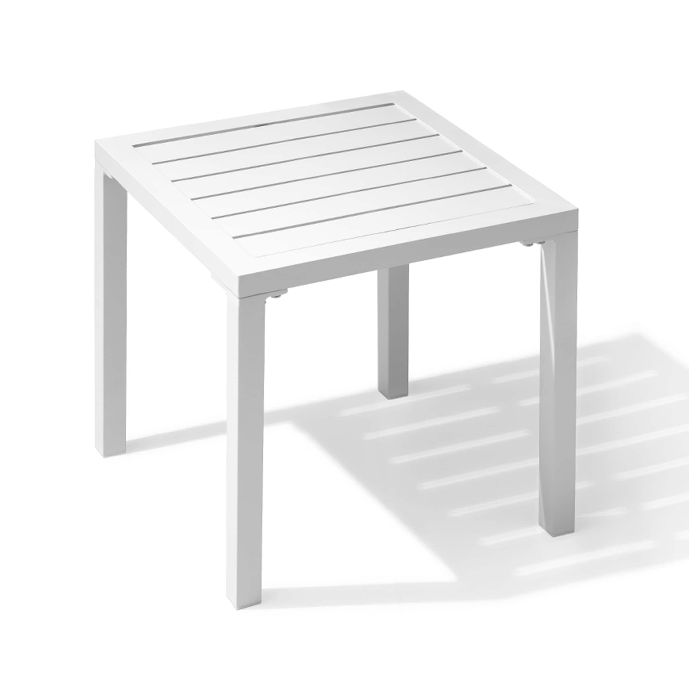 74.8" Blue Fabric and White Aluminum Outdoor Chaise Lounge Set