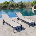 thumbnail image 1 of Crestlive Products Outdoor Chaise Lounge Chair, 5-Position Adjustable Patio Recliner, Beige, 1 of 8