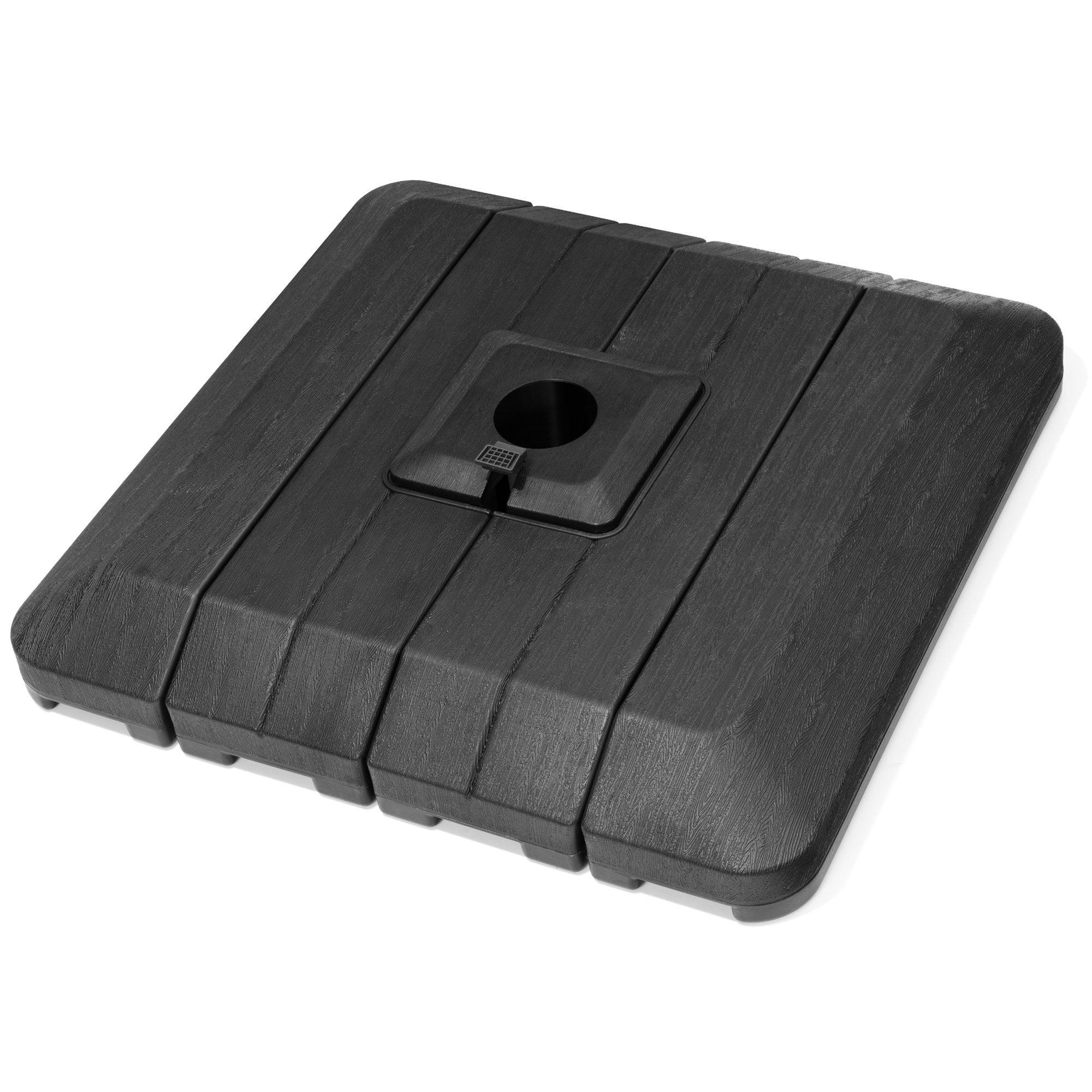 Crestlive Products Square Shaped 4 Piece Premium Offset Umbrella Base Filled, Black