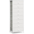 thumbnail image 1 of Crestlive Products Tall Dresser, 8-Drawer Fabirc Storage Tower, Chests of Drawers - Vertical Organizer Unit for Bedroom, Hallway, Entryway, Nursery, Closets - Steel Frame, Wood Top & Handles (White), 1 of 8