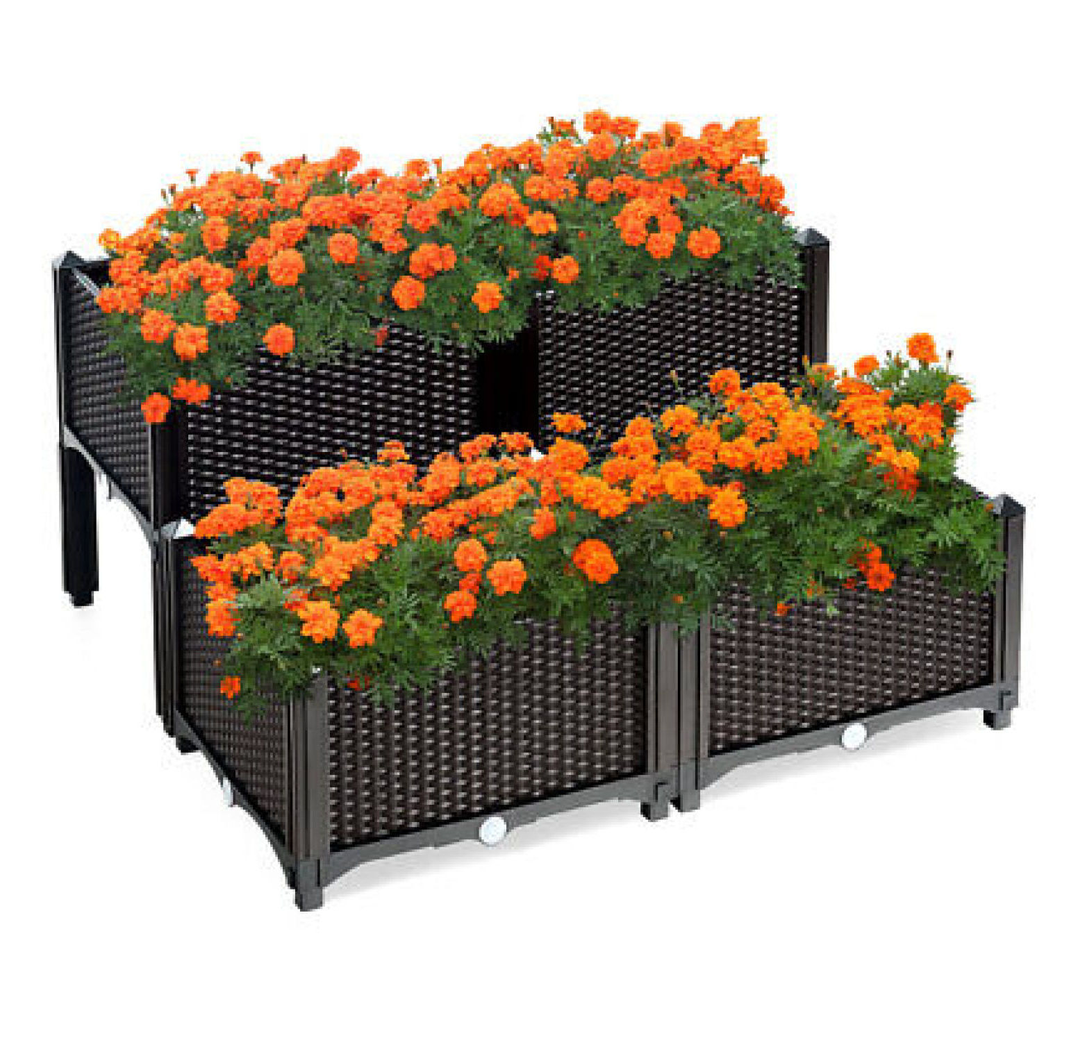 Crestora 4 PCS Raised Bed Elevated Flower Vegetable Grow Plant Garden