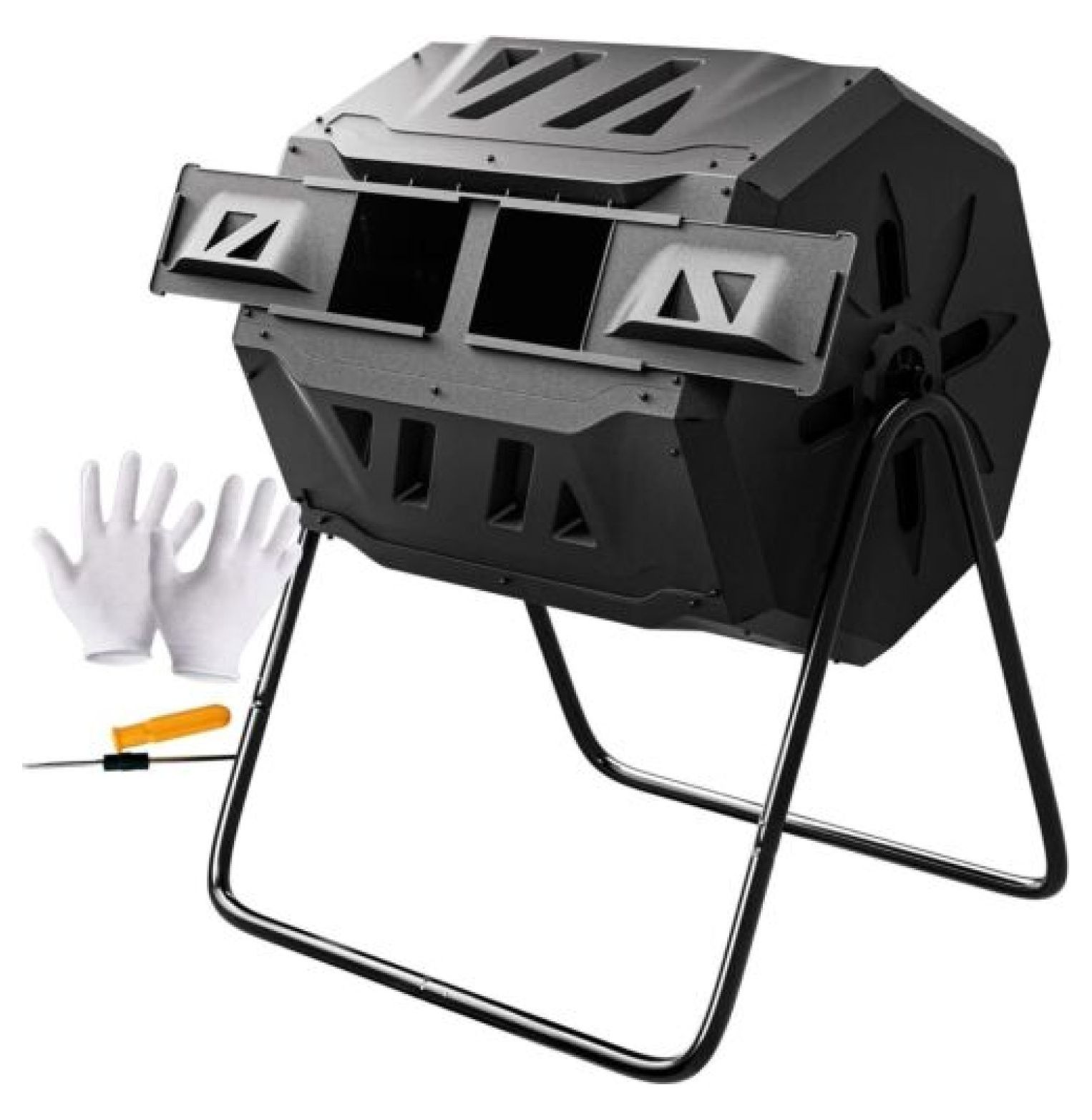 Crestora Compost Bin 18.5/37/43 Gallon Composting BPA Rotating Outdoo