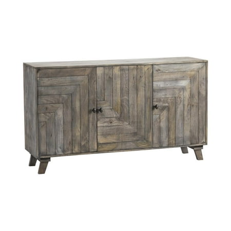 Crestview Collection 3-Drawer Wood Geo Sideboard in Black Antique