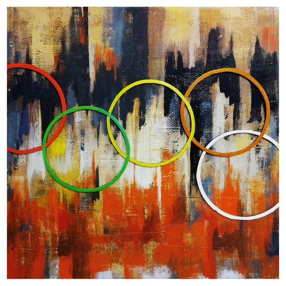 Crestview Collection 'Again' Graphic Art on Canvas