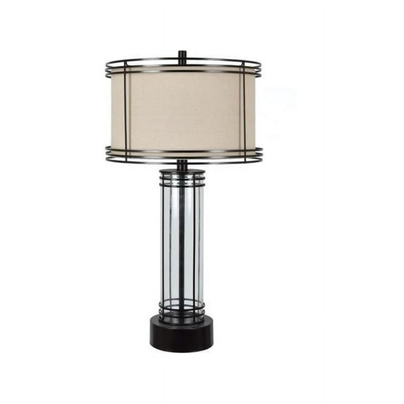 Crestview Collection Aspen Glass Table Lamp in Brown