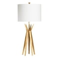 thumbnail image 1 of Crestview Collection Capri 3-Way  Metal Table Lamp with White Linen Shade, 1 of 4
