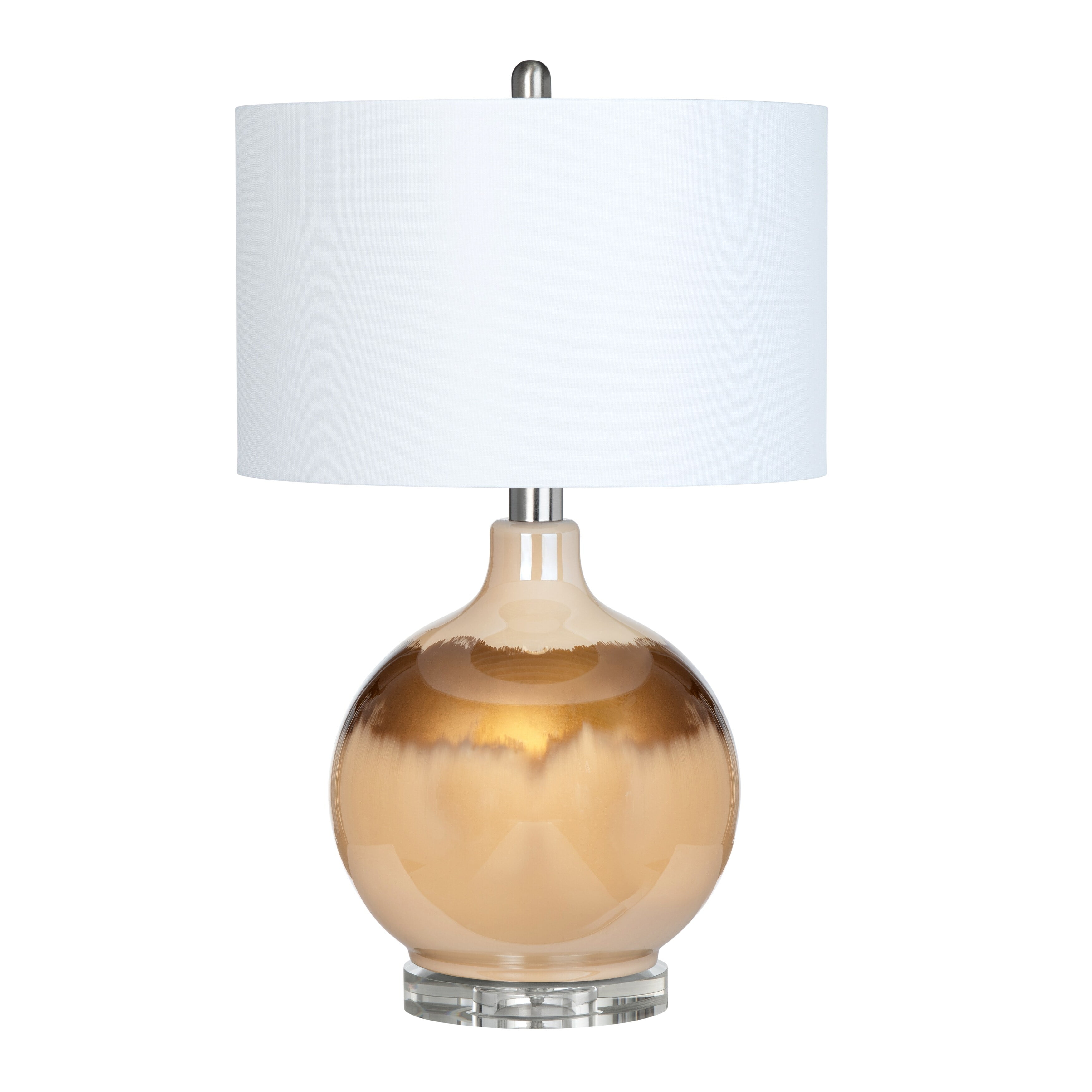 Crestview Collection Dana Glass 27.5" Table Lamp - 17"x17"x27.5"