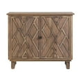 thumbnail image 1 of Crestview Collection 2-Door Wood Chippendale Fretwork Cabinet in Brown, 1 of 4