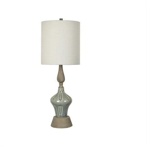 Crestview Collection Marbella Ceramic Table Lamp in Blue