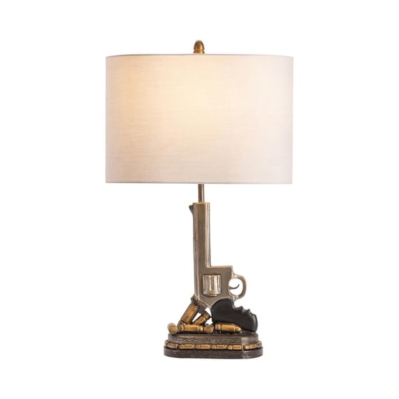 Crestview Collection Revolver Resin Table Lamp inBrown