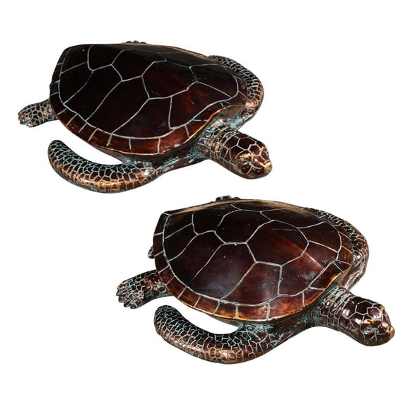 Crestview Collection Sheldon Resin Statues in Brown