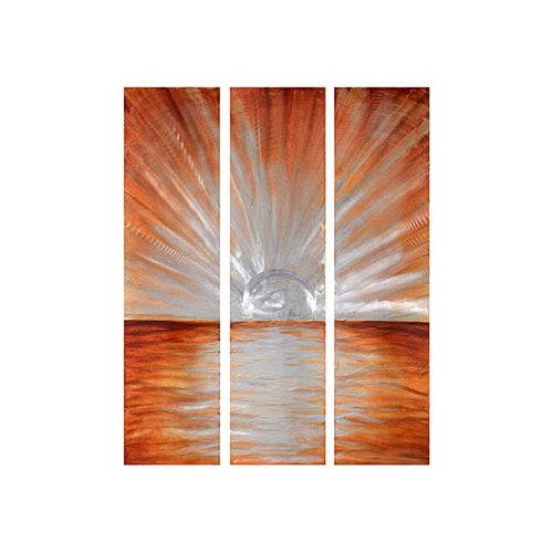 Crestview Collection Sun Burst 3 Piece Painting Print Set