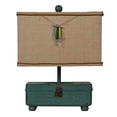 thumbnail image 1 of Tackle Box Table lamp Resin Green 13.75x13.75x18" Farmhouse Style, 1 of 1