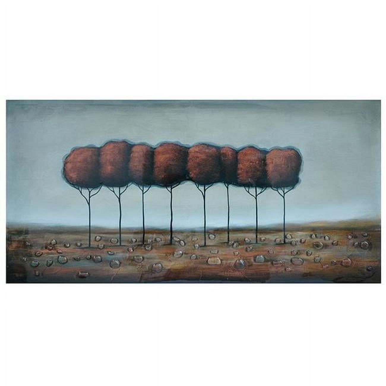 Oversized Brown and Gray Scenic Landscape Framed Canvas Print