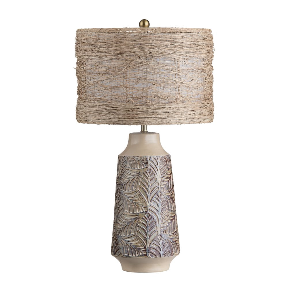 Crestview Set Of 2 Ceramic Table Lamps With Rattan Shade - Walmart.com