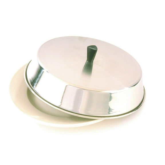 Crestware 10-Inch x 2-1/2-Inch Stainless Steel Basting Pan Cover with Tall Bakelite Knob