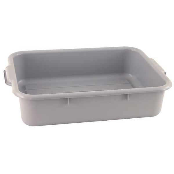 Crestware 22-1/2" x 15-3/4" x 7" Polypropylene Bus Tub, Gray - BT7GY