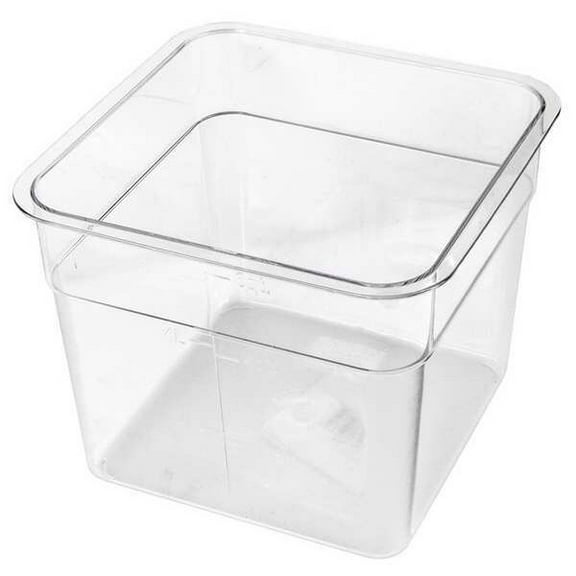 Crestware 7-1/4" x 7-1/4" x 7-1/4" Plastic Round Storage Container, Clear SQC4