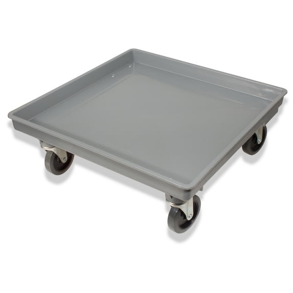 22" x 22" x 4-1/2" Plastic Dish Dolly, Gray RDOLLY2