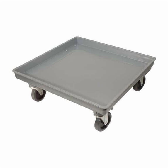 22" x 22" x 4-1/2" Plastic Dish Dolly, Gray RDOLLY2