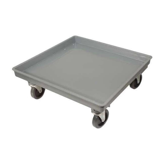 Crestware 22" x 22" x 4-1/2" Plastic Dish Dolly, Gray RDOLLY2