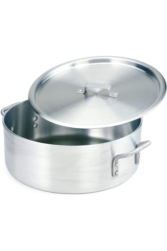 Extra Heavy Weight Aluminum Braziers with Pan Covers, 10 Quart