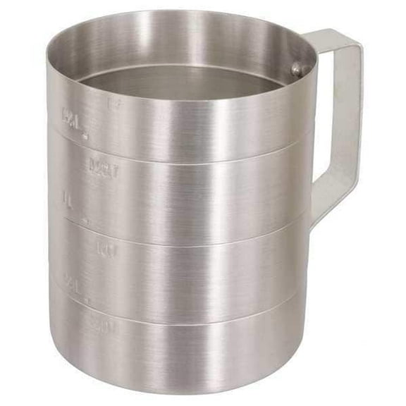 Crestware Measuring Cup,Aluminum,1 qt. Dry MEA01D