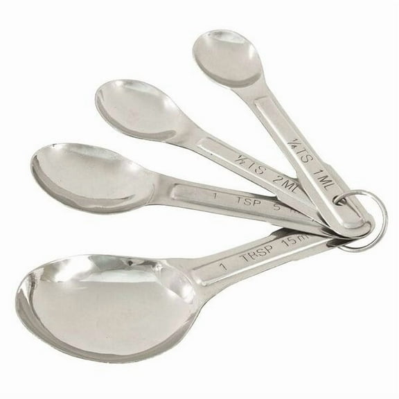 Crestware Measuring Spoon Set of 4,Gray,SS MEASP