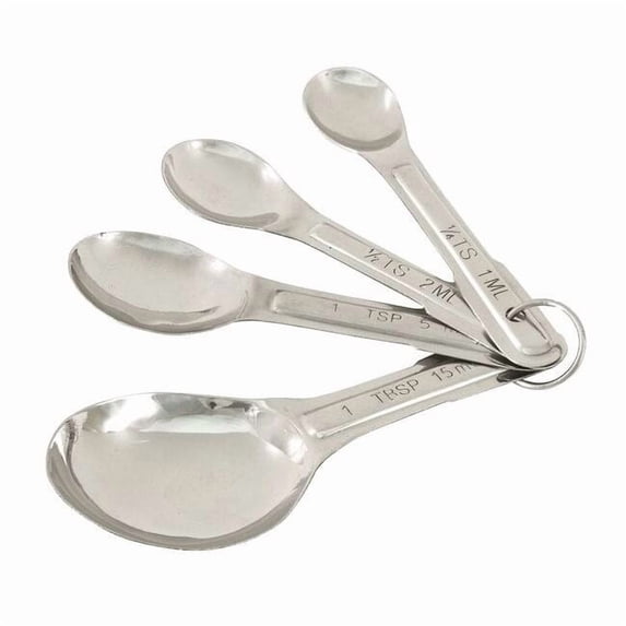 Crestware Measuring Spoon Set of 4,Gray,SS MEASP