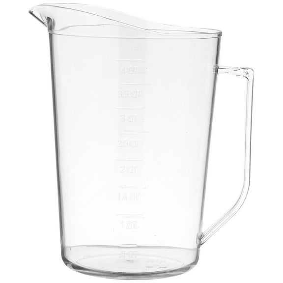 Crestware PMC4Q Poly Measuring Cup, 4 quart, Clear