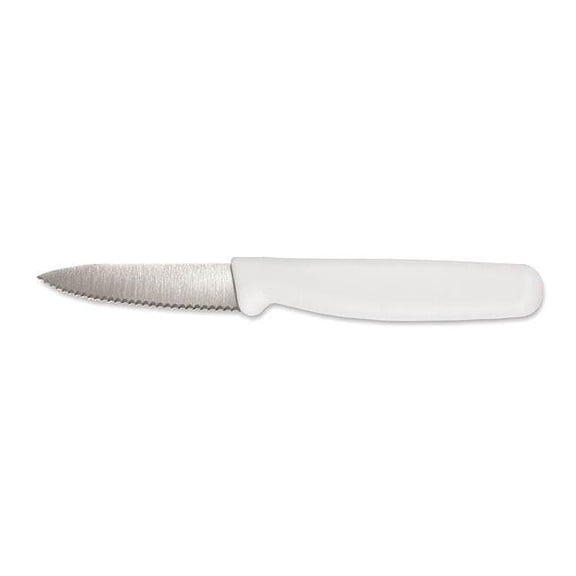 Crestware Paring Knife,Serrated,3-1/2 in. L,White,PK12 KN03