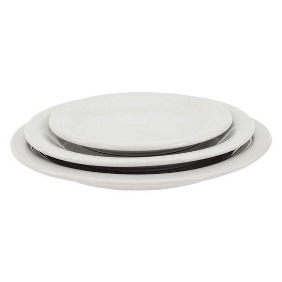 Crestware Plate, 10-3/8", Ceramic Bright White PK12 ALR46
