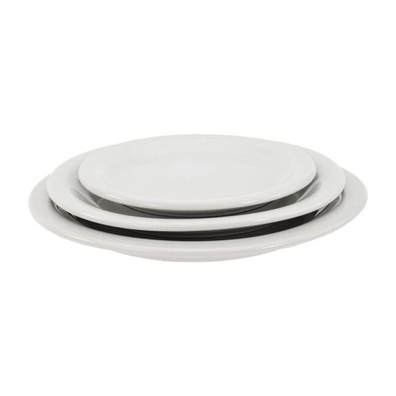 Crestware Plate, 9", Ceramic Bright White PK24 ALR44