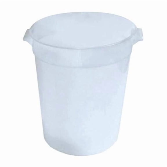 Crestware Stackable Round Container, White, Polyethylene RCW4