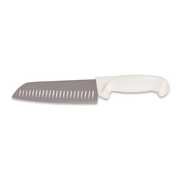Crestware Santoku Knife,Straight,7 in. L,White KN61