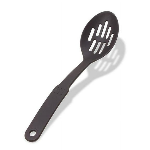 Crestware Slotted Spoon,12 in L,Black NY7