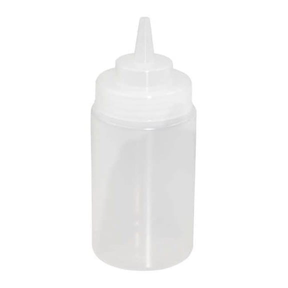 Crestware Squeeze Bottle,Plastic,Clear,12 oz.,PK12 SB12CW