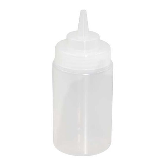 Crestware Squeeze Bottle,Plastic,Clear,12 oz.,PK12 SB12CW