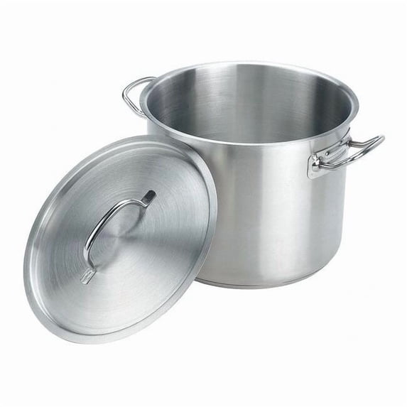 Stock Pot w/Cover,24 qt,13-1/2 In.,SS SSPOT24