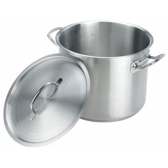 CRESTWARE SSPOT08 Stock Pot w/Cover,8 qt,11 In.,SS