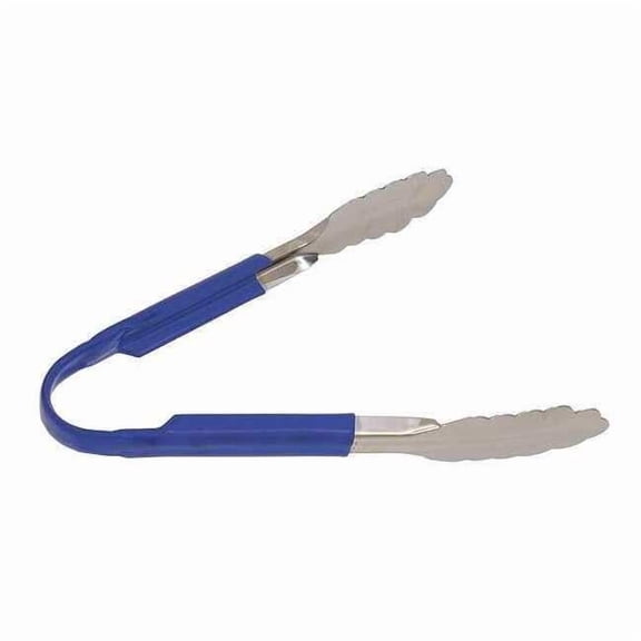 Crestware Tong,Blue,10 in. L,Stainless Steel CG10BL
