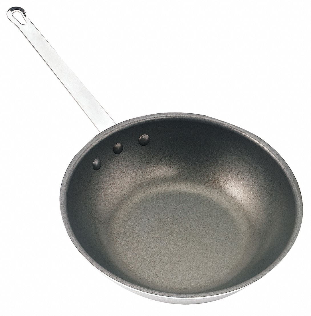 Silver Aluminum Non-Stick 12.5-Inch Wok Pan