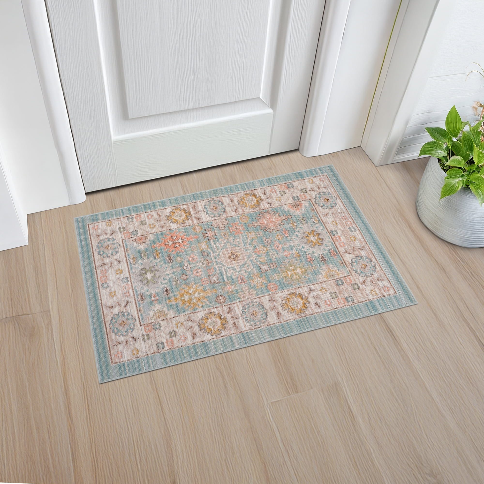 Classic AA 乾燥水苔　 ３kg 50cm x 35cm x 32cm Crestwood Traditional Oriental 2x3 Salmon and Aqua Polyester
