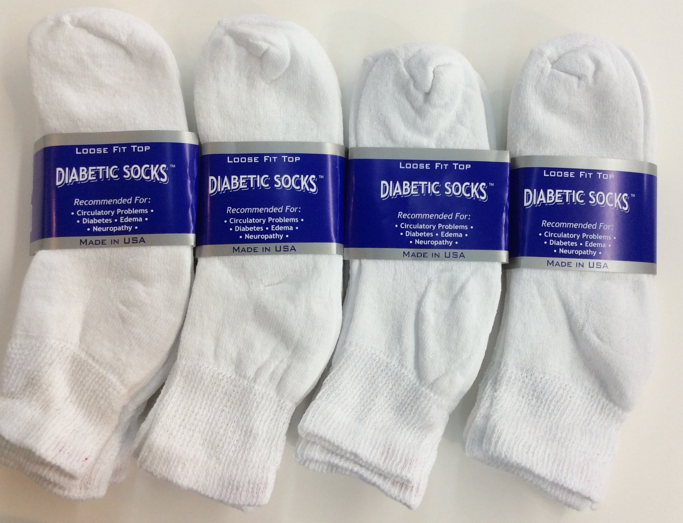 Creswell 12 Pairs Of Mens White Diabetic Ankle Socks 10-13 Size
