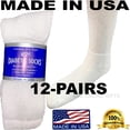 thumbnail image 1 of Creswell 12 Pairs Of Mens White Diabetic Crew Socks 10-13 Size, 1 of 4