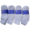 thumbnail image 1 of Creswell 18 Pairs Of Mens White Diabetic Ankle Socks 10-13 Size Made in USA, 1 of 7
