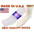 thumbnail image 1 of Creswell 24 Pairs Of Mens White Diabetic Ankle Socks 13-15 Size MADE IN USA, 1 of 2