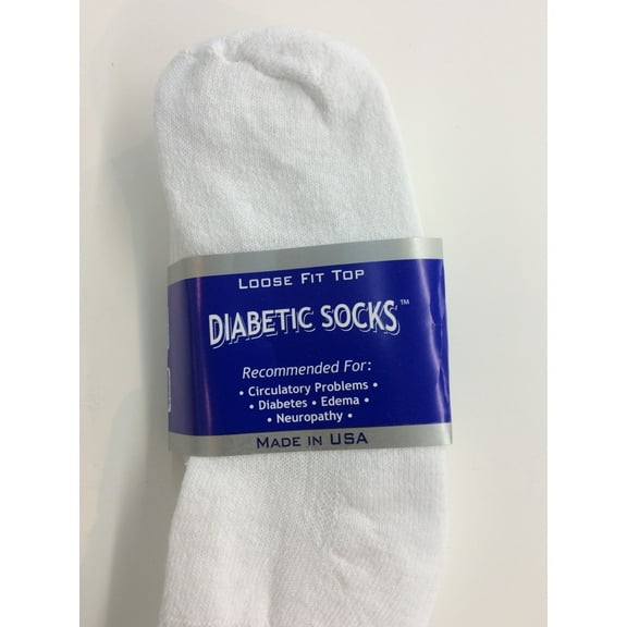Creswell 3 Pairs Of Mens White Diabetic Ankle Socks 10-13 Size