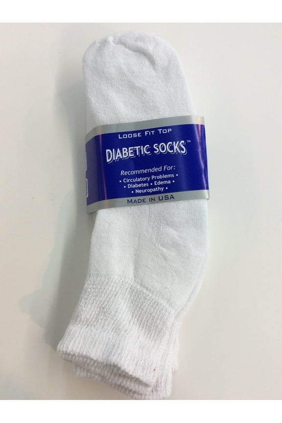 Creswell 3 Pairs Of Mens White Diabetic Ankle Socks 13-15 King Size