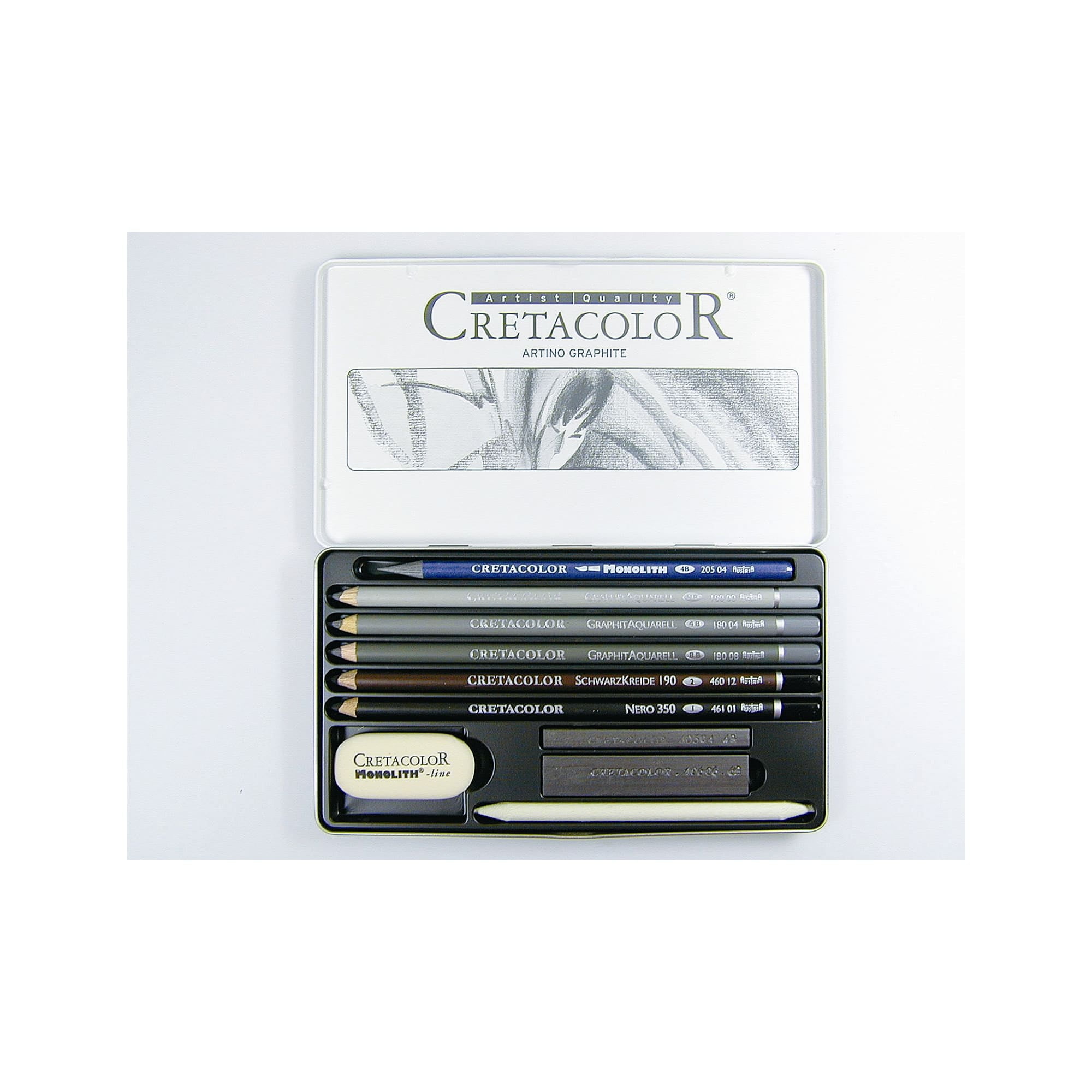 Cretacolor Artino Drawing Set, Artino Water-Soluble Graphite 10-Piece Set